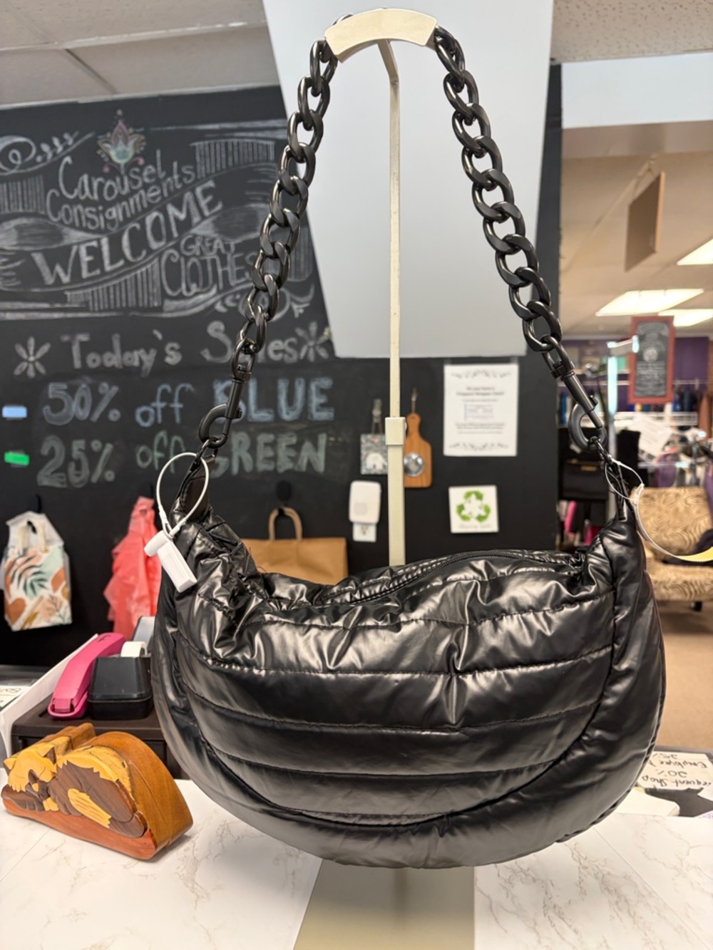 Think Royln Black Elton Hobo Bag